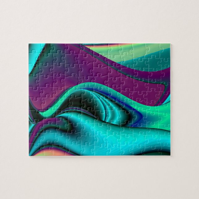 futuristic Abstract rainbow Jigsaw Puzzle (Horizontal)