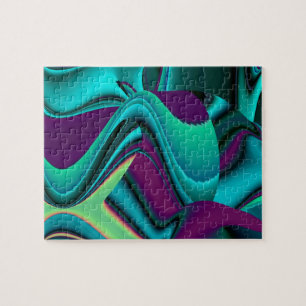 futuristic, Abstract rainbow Jigsaw Puzzle