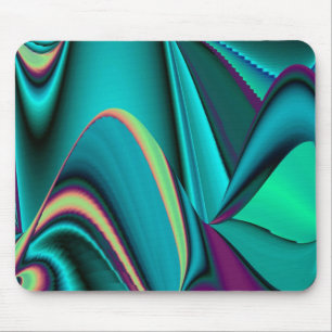 futuristic, Abstract Rainbow Mouse Mat