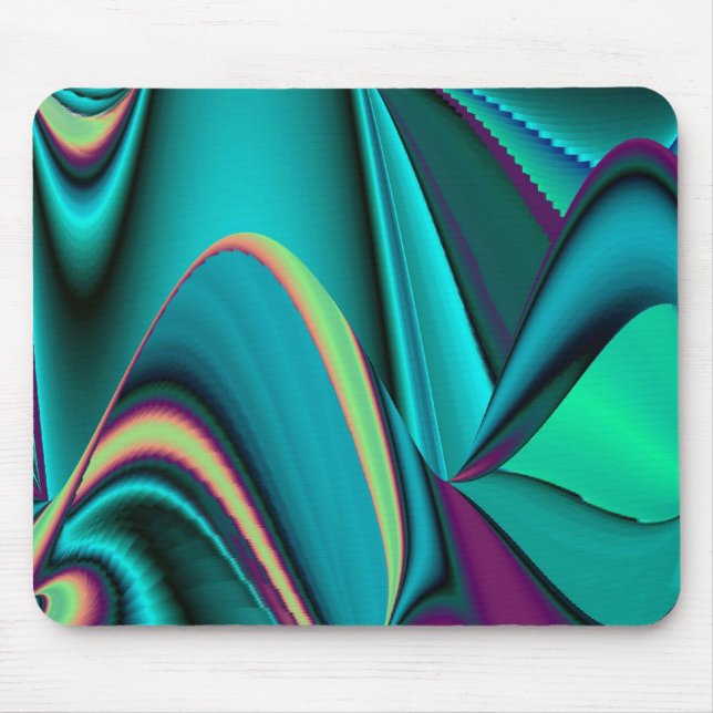 futuristic, Abstract Rainbow Mouse Mat (Front)