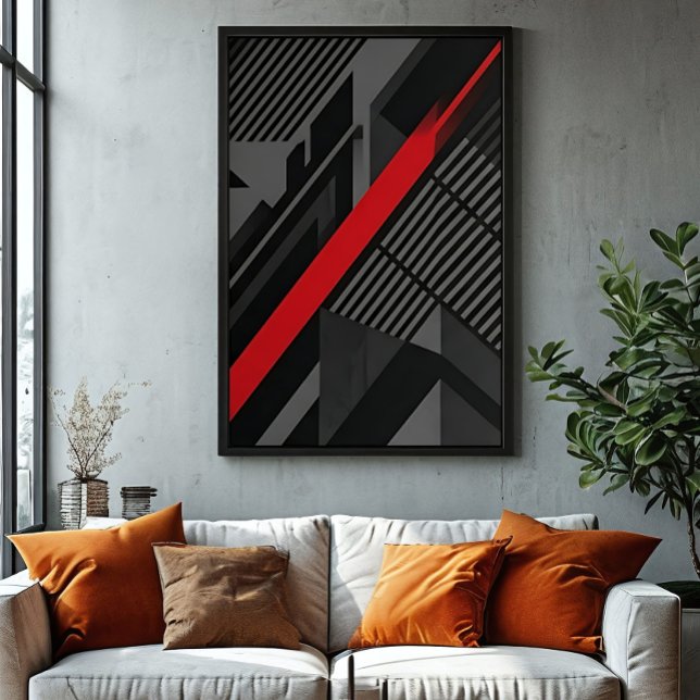 Futuristic Abstract Red Black Poster (Creator Uploaded)