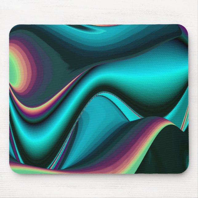futuristic, Abstrakt Regenbogen Mouse Mat (Front)