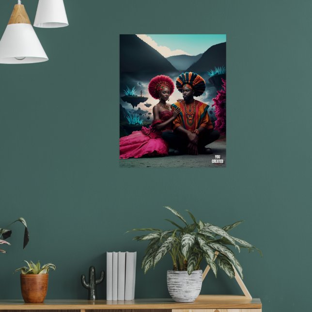 Futuristic African Art: Visionary Portraits of Me Poster (Living Room 1)