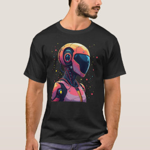 Futuristic AI Robot T-Shirt for Men – Bold Colours