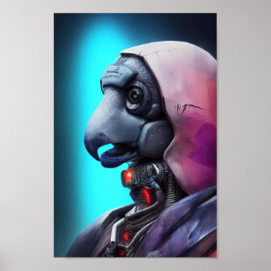 Futuristic Alien Candour Illustration Sci-fi Art P Poster
