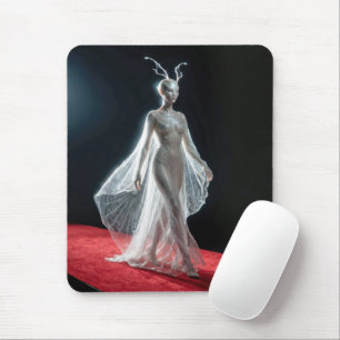 Futuristic Alien Model In Cobweb Gown Mouse Mat
