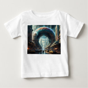 Futuristic Alien Planet Portal with Magic Gate Baby T-Shirt