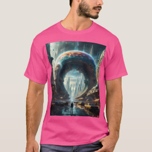 Futuristic Alien Planet Portal with Magic Gate T-Shirt