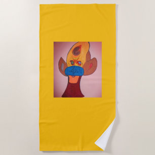 Futuristic Animal Art Beach Towel