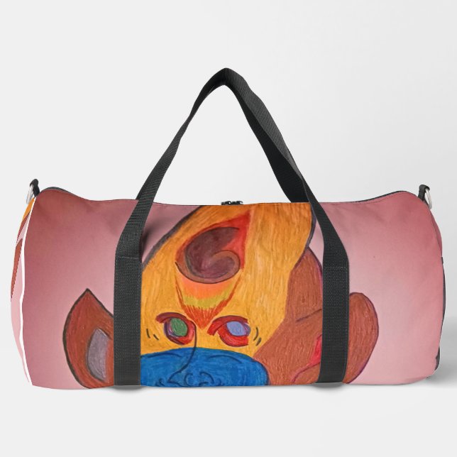Futuristic Animal Art Large Duffel Bag (Front)