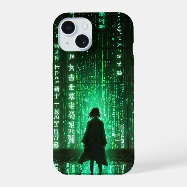 Futuristic anime iPhone 15 case (Back)