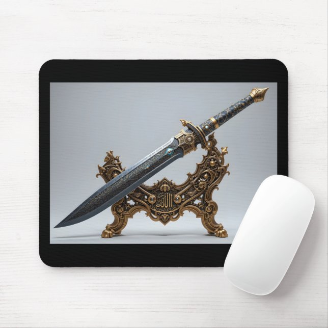 Futuristic Arabian Sword Mouse Mat (With Mouse)