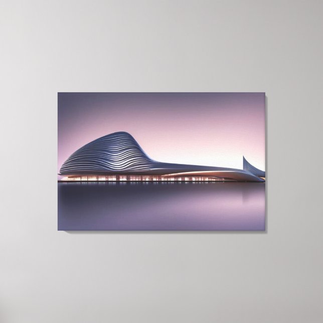 Futuristic Architecture Canvas Print (Front)