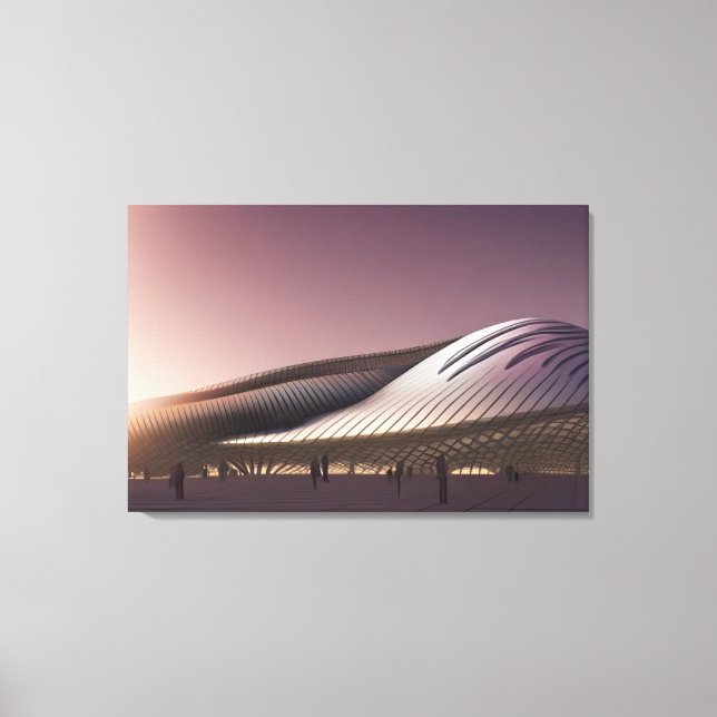 Futuristic Architecture Canvas Print (Front)