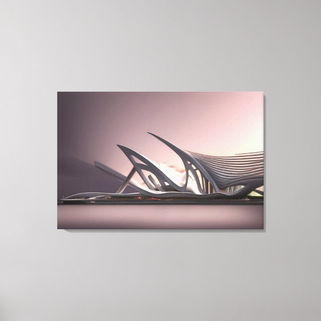 Futuristic Architecture Canvas Print (Front)