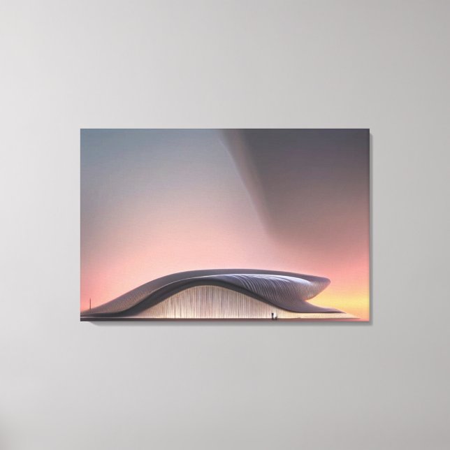 Futuristic Architecture Canvas Print (Front)