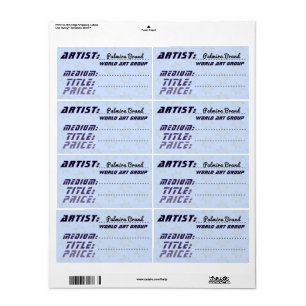 Futuristic Artist Price Labels Tags with stars