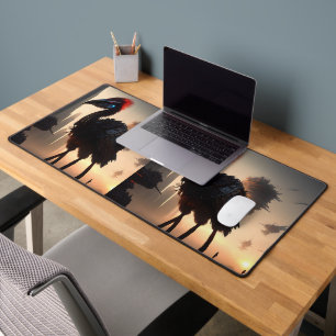Futuristic Australian Emu Robot, Computer Desk Mat