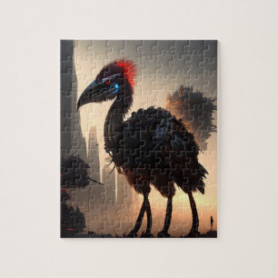 Futuristic Australian Emu Robot, Jigsaw Puzzle