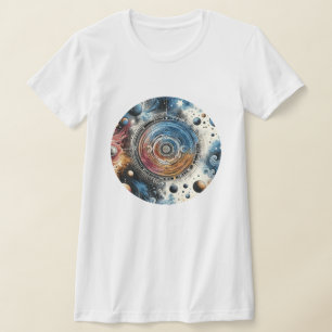 Futuristic Batik Cosmic Art – Space Design T-Shirt