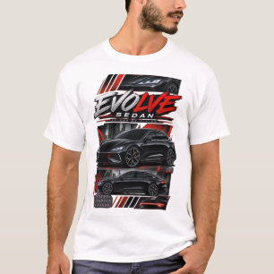 Futuristic Black Electric Sport Sedan - EVOLVE T-Shirt