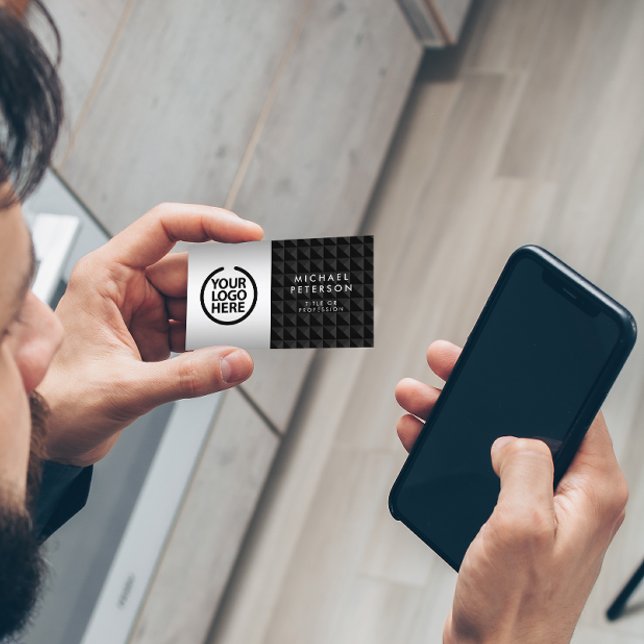 Futuristic Black | Triangle Pattern Business Card (Creator Uploaded)
