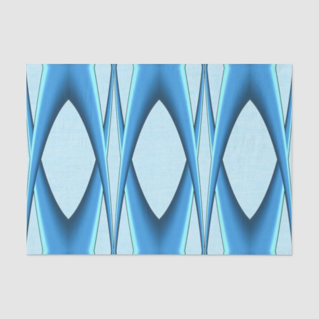 Futuristic Blue Arch Tissue Paper (Front)