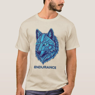 Futuristic Blue Wolf T-Shirt