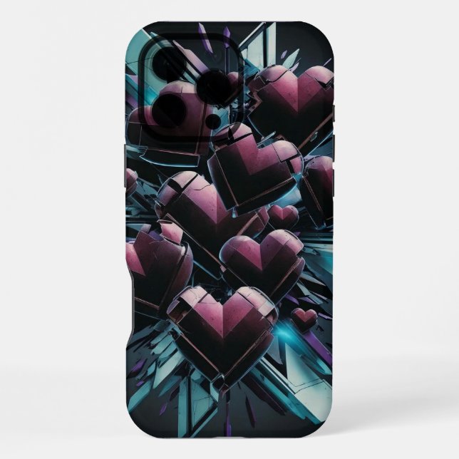 Futuristic Broken Heart Phone Case (Back)