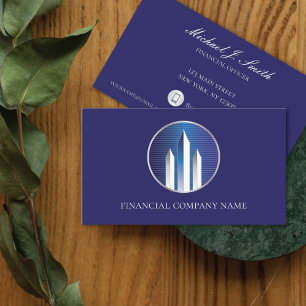 Futuristic Buildings Financial Firm Business Card
