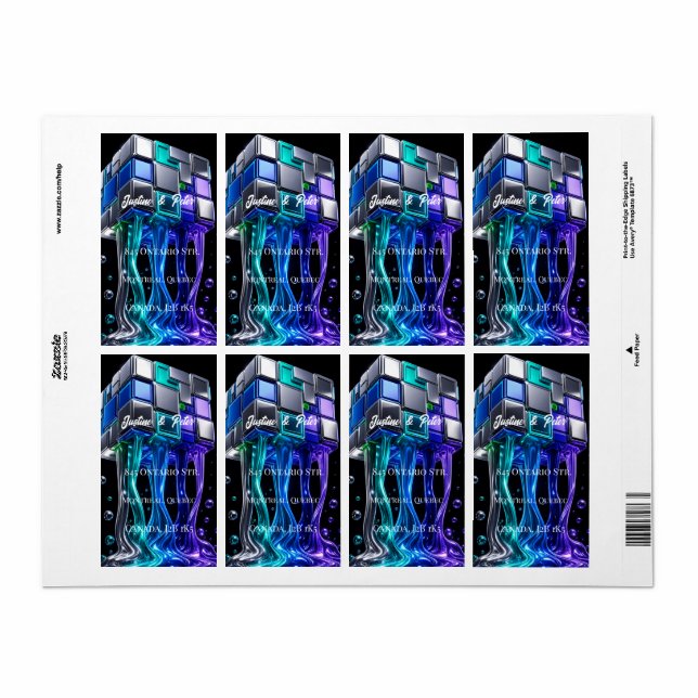 Futuristic Chrome Puzzle Cube  (Full Sheet)