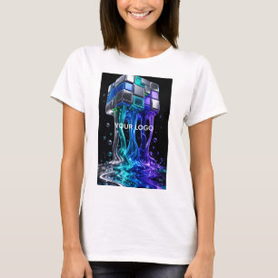 Futuristic Chrome Puzzle Cube T-Shirt