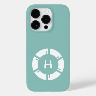 Futuristic Circle With Sci-Fi Monogram Mint Green Case-Mate iPhone 14 Pro Case
