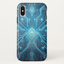 Futuristic Circuitry Overlay Abstract Circuit