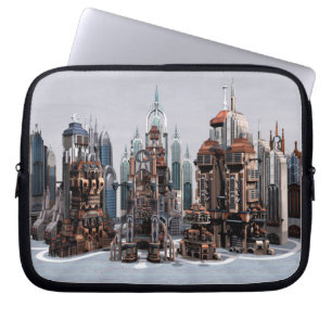 Futuristic City Laptop Sleeve