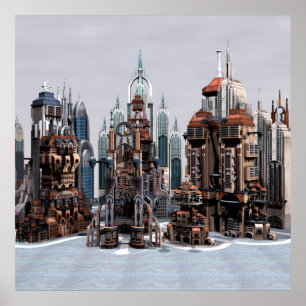 Futuristic City Poster