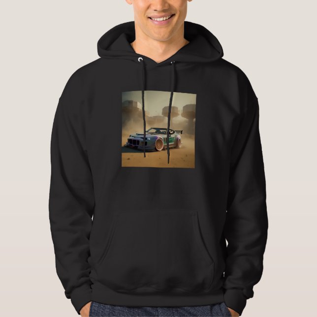 Futuristic Classic Sports Car Race Racing Alien Pl Hoodie (Front)