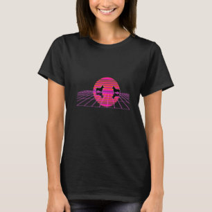 Futuristic Corgis Silhouette 80s Retro Corgi T-Shirt
