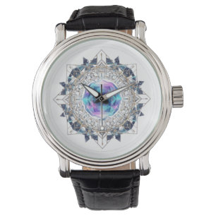 Futuristic Crystal Mandala – Geometric Tech Art Watch