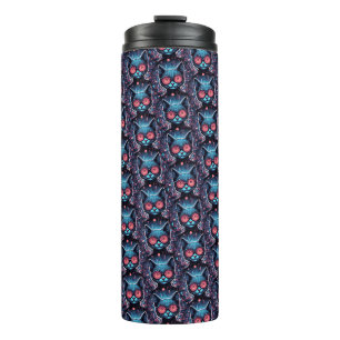Futuristic Cyber Cat Thermal Tumbler