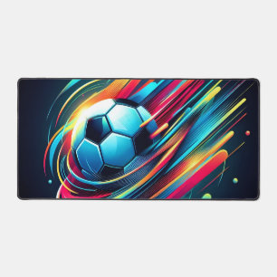 Futuristic Cyber Football Speed Sports Desk Mat