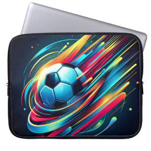 Futuristic Cyber Football Speed Sports Laptop Sleeve
