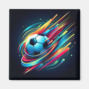 Futuristic Cyber Football Speed Sports Magnet