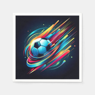 Futuristic Cyber Football Speed Sports Napkin