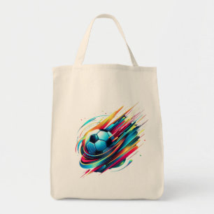 Futuristic Cyber Football Speed Sports Tote Bag