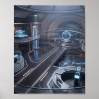 Futuristic Cyber Gaming Command Centre