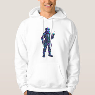 Futuristic Cyber Pilot Mecha Graphic Hoodie