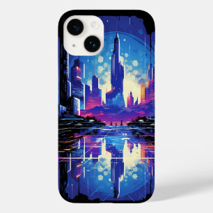 Futuristic Cyberpunk City Skyline Case-Mate iPhone 14 Case