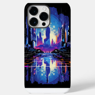 Futuristic Cyberpunk City Skyline iPhone 14 Pro Max Case