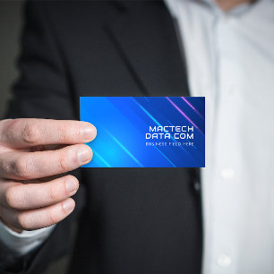 Futuristic Digital Communication Hitech Modern Business Card